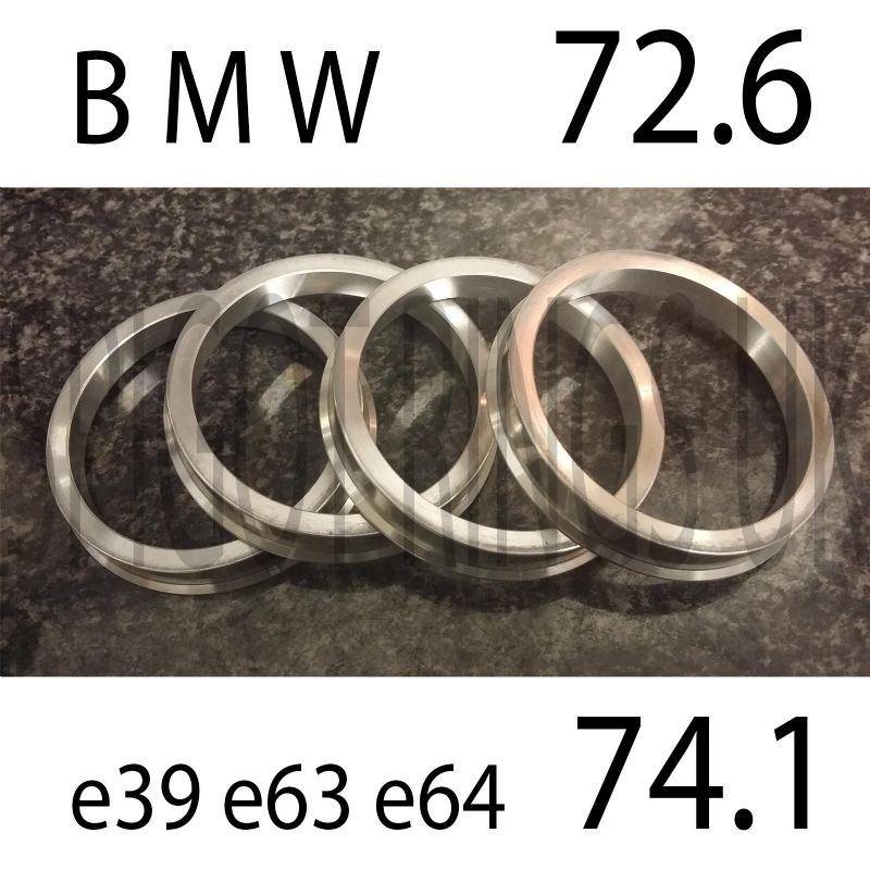 BMW Aluminium Spigot Rings 72.6 - 74.1